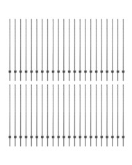 Poteaux de clôture 88 pcs U-Channel Gris 200 cm Acier | Mobilier & Déco