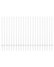 Poteaux de clôture 44 pcs U-Channel Argent 200 cm Acier | Mobilier & Déco