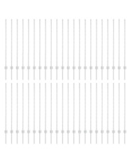 Poteaux de clôture 88 pcs U-Channel Argent 160 cm Acier | Mobilier & Déco
