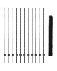 Set de clôture de jardin Pack de 2 Gris Métal 25 x 1.5 m | Mobilier & Déco