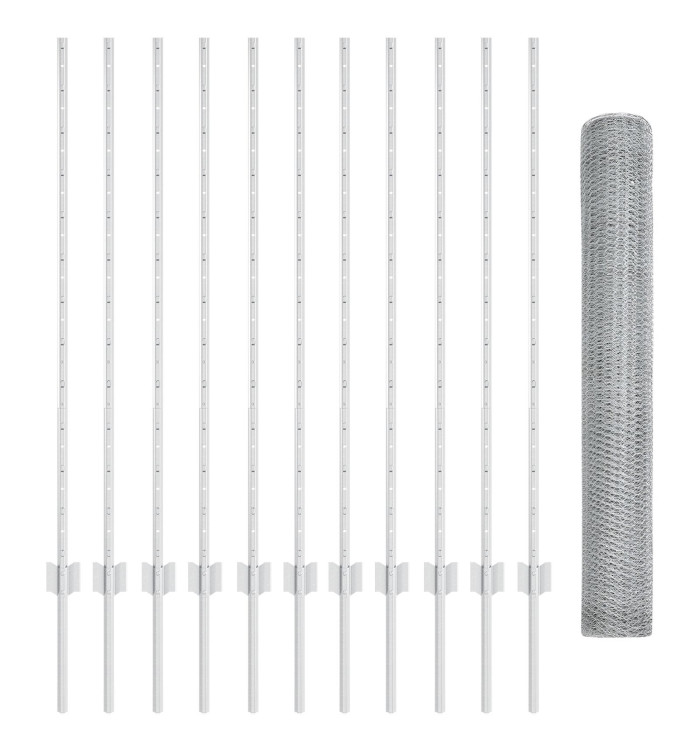 Ensemble de clôtures de jardin Pack de 2 Acier galvanisé 25 x 1,2 m | Mobilier & Déco