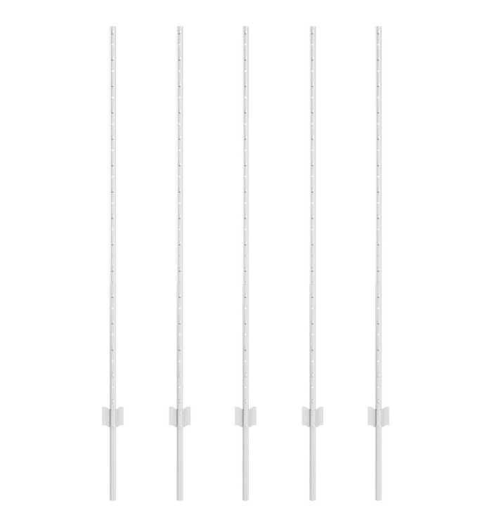 Poteaux de clôture 10 pcs U-Channel 140 cm Acier galvanisé | Mobilier & Déco