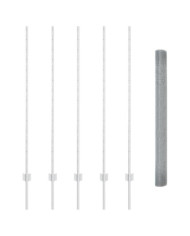 Clôture en fil soudé avec 10 U posts Argent 1,4x10 m Acier | Mobilier & Déco