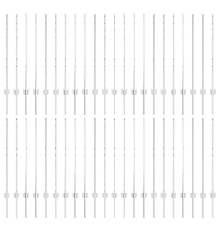 Poteaux de Clôture 88 pcs U-Channel Argent 140 cm Acier | Mobilier & Déco