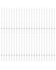 Poteaux de Clôture 88 pcs U-Channel Argent 140 cm Acier | Mobilier & Déco