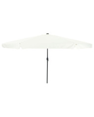Parasol de jardin avec des lumières LED Ø395x245 cm Blanc sable | Mobilier & Déco