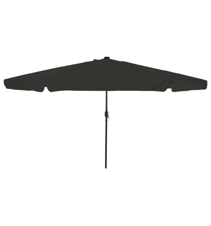Parasol de jardin avec des lumières LED ø395x245 cm Noir | Mobilier & Déco