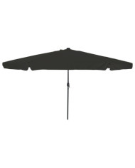 Parasol de jardin avec des lumières LED ø395x245 cm Noir | Mobilier & Déco