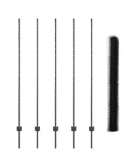 Poteaux de clôture 10 pcs U-Channel Gris 160 cm Acier, Clôture Hexagonale Gris 1,6x10 m Acier | Mobilier & Déco