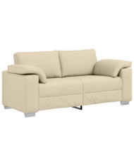Canapés Loveseat Crème 140 cm en tissu | Mobilier & Déco