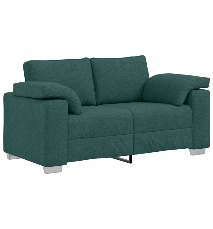 Canapé Loveseat Vert Foncé 120 cm en Tissu | Mobilier & Déco