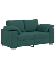 Canapé Loveseat Vert Foncé 120 cm en Tissu | Mobilier & Déco