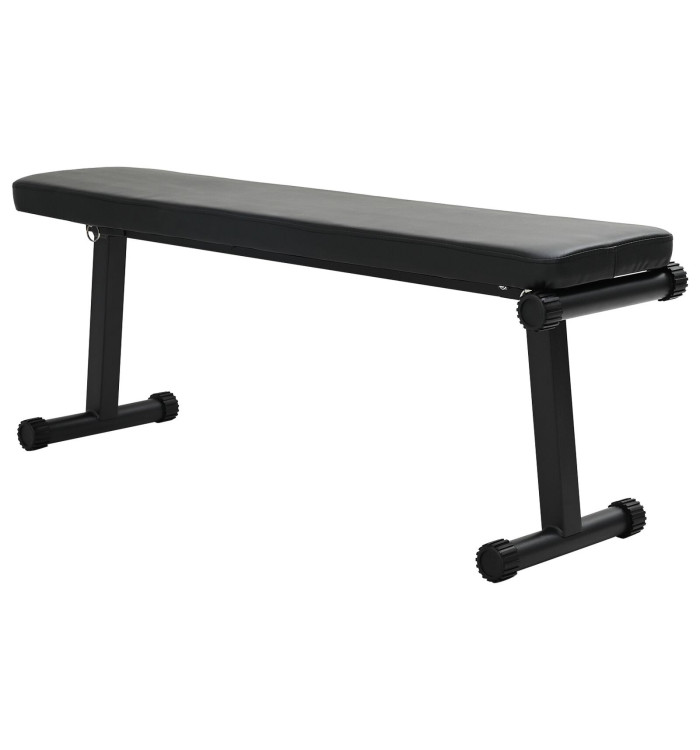Banc de Poids Pliable 100 kg Noir 107x27x41 cm Acier | Mobilier & Déco