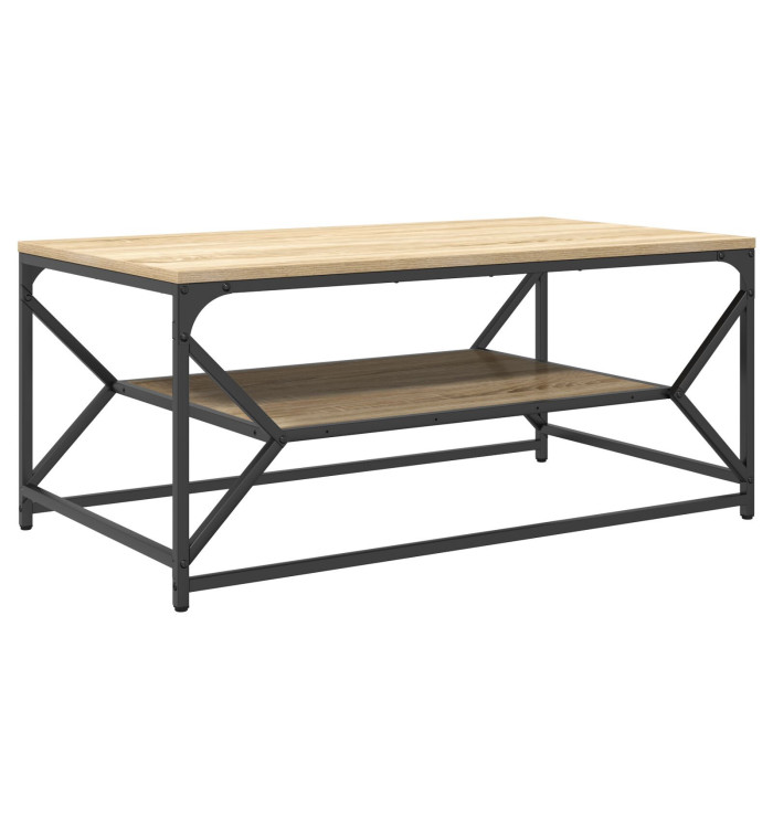 Table Basse avec Étagère Chêne Sonoma 90x50x40 cm Bois d'ingénierie | Mobilier & Déco