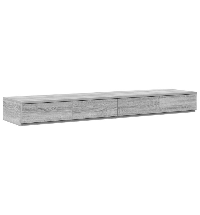 Tiroirs de lit Gris Sonoma 140x36,5x16,5 cm en bois d'ingénierie | Mobilier & Déco