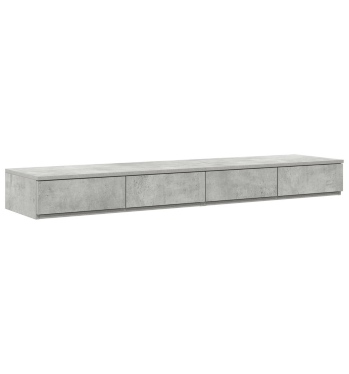 Tiroirs de lit en gris béton, 140x36.5x16.5 cm, bois d'ingénierie | Mobilier & Déco