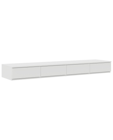 Tiroirs de lit Blanc 160x36,5x16,5 cm en bois aggloméré | Mobilier & Déco