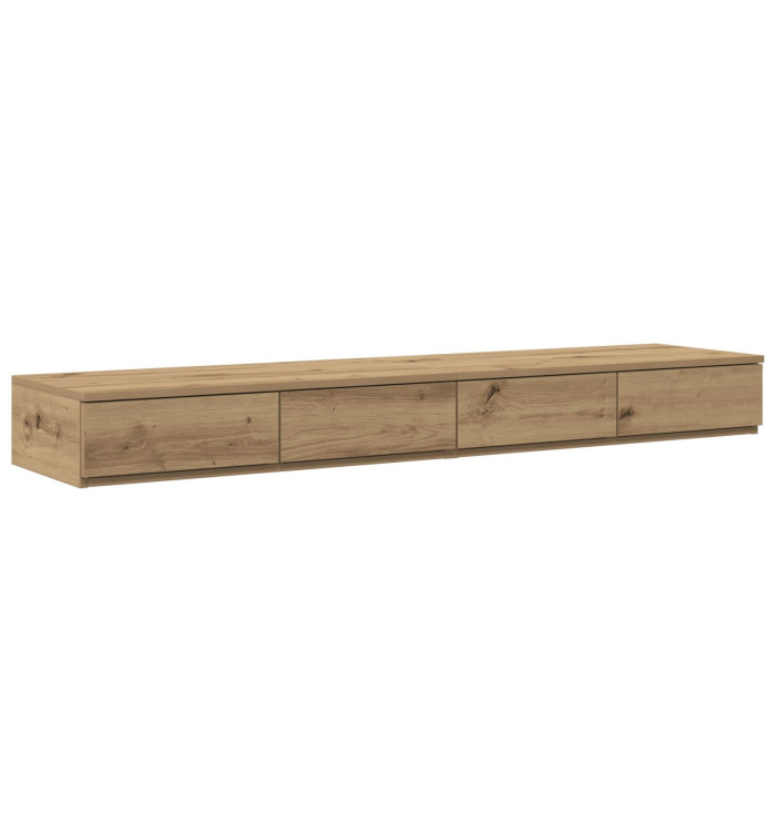 Tiroirs de lit Chêne artisanal 160x36,5x16,5 cm Bois aggloméré | Mobilier & Déco