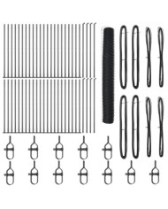 Clôture hexagonale Gris 1,2x100 m Acier, Poteaux de clôture avec plaques de base 13 pcs Ø32mm 68,5cm Acier galvanisé | Mobilie