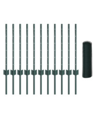Poteaux de clôture 11 pcs U-Channel Vert 60 cm Acier, Clôture Hexagonale Verte 0.6x25 m Acier | Mobilier & Déco