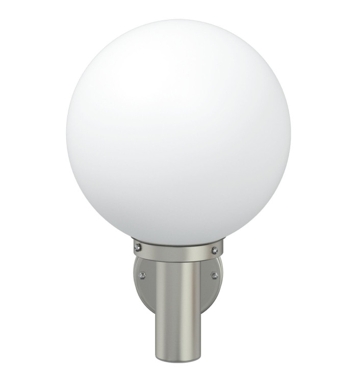Applique murale extérieure en acier inoxydable argent IP44 | Mobilier & Déco