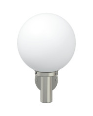 Applique murale extérieure en acier inoxydable argent IP44 | Mobilier & Déco