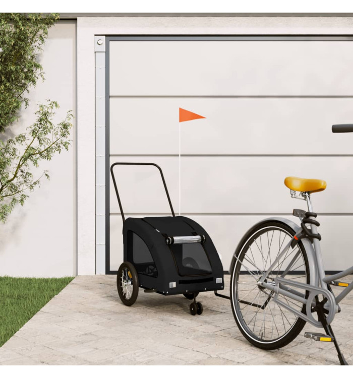 Remorque de vélo pour animaux de compagnie noir | Mobilier & Déco