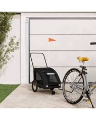 Remorque de vélo pour animaux de compagnie noir | Mobilier & Déco