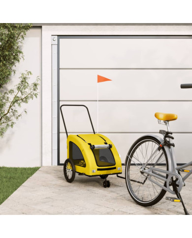 Remorque de vélo pour animaux de compagnie jaune | Mobilier & Déco