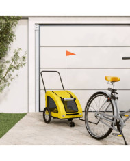 Remorque de vélo pour animaux de compagnie jaune | Mobilier & Déco