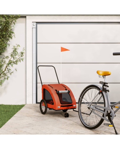 Remorque de vélo pour animaux de compagnie orange | Mobilier & Déco