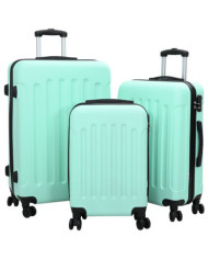 Ensemble de valises 3 pcs Bagages rigides Vert menthe 20” 24” 28” ABS | Mobilier & Déco