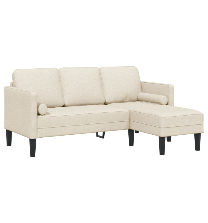 Canapé d'angle en lin 3 places 160 cm | Mobilier & Déco