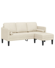 Canapé d'angle en lin 3 places 160 cm | Mobilier & Déco