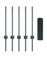 Set de panneaux de clôture rustiques Ensemble de 2 Vert Métal | Mobilier & Déco