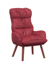 Fauteuil Relaxant Rouge Vin en Similicuir | Mobilier & Déco