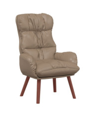 Fauteuil relaxant en cuir synthétique cappuccino | Mobilier & Déco