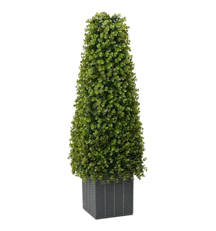 Plante artificielle Eucalyptus avec pot 27x27x90 cm Vert | Mobilier & Déco