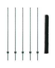 Poteaux de clôture 5 pcs U-Channel Vert 160 cm Acier, Clôture hexagonale Verte 1,6x10 m Acier | Mobilier & Déco