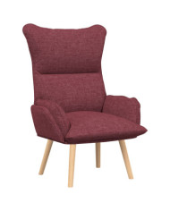 Fauteuil Relaxant VidaXL Rouge Vin Tissu | Mobilier & Déco