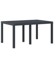 Table de jardin Anthracite 150x100x73 cm en poly rotin | Mobilier & Déco
