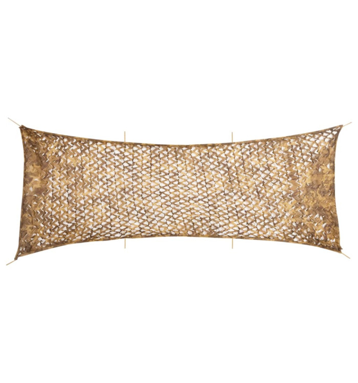 Filet de camouflage avec sac de rangement 623x203 cm sable | Mobilier & Déco