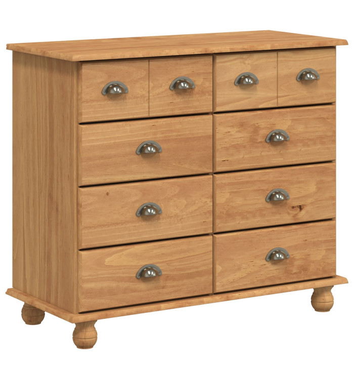 Commode 'ASKIM'Marron miel 91x40x79 cm en pin massif | Mobilier & Déco