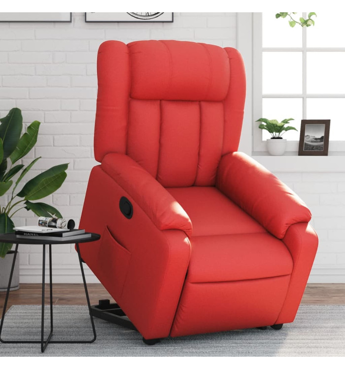 Fauteuil inclinable Rouge Similicuir | Mobilier & Déco