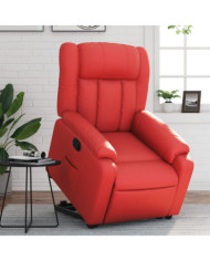 Fauteuil inclinable Rouge Similicuir | Mobilier & Déco