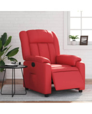 Fauteuil inclinable électrique Rouge Similicuir | Mobilier & Déco