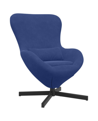 Chaise Œuf Bleu Velours | Mobilier & Déco