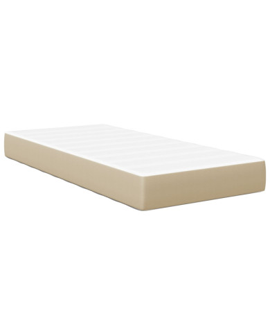 Matelas à ressorts ensachés Vert clair Gris Medium 100x200x20 cm Tissu | Mobilier & Déco