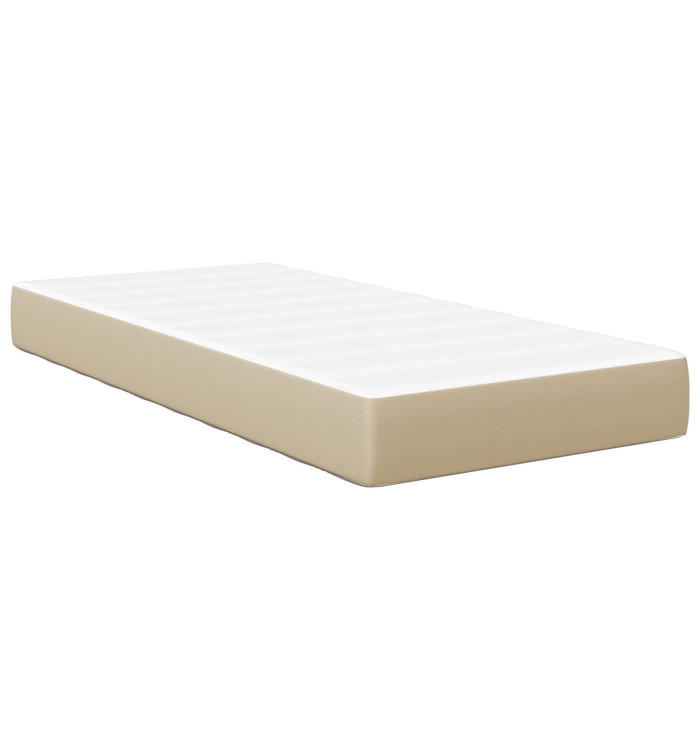 Matelas à ressorts ensachés Vert clair Gris Medium 100x200x20 cm Tissu | Mobilier & Déco