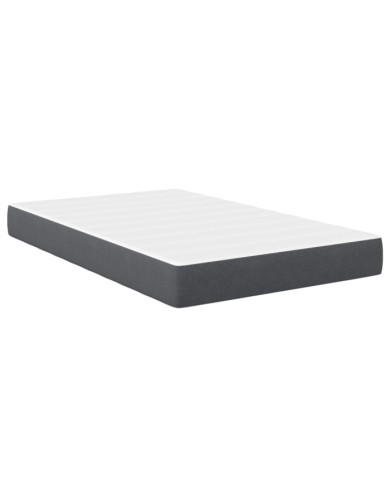 Matelas à ressorts ensachés Gris foncé Medium 120x200x20 cm Tissu | Mobilier & Déco